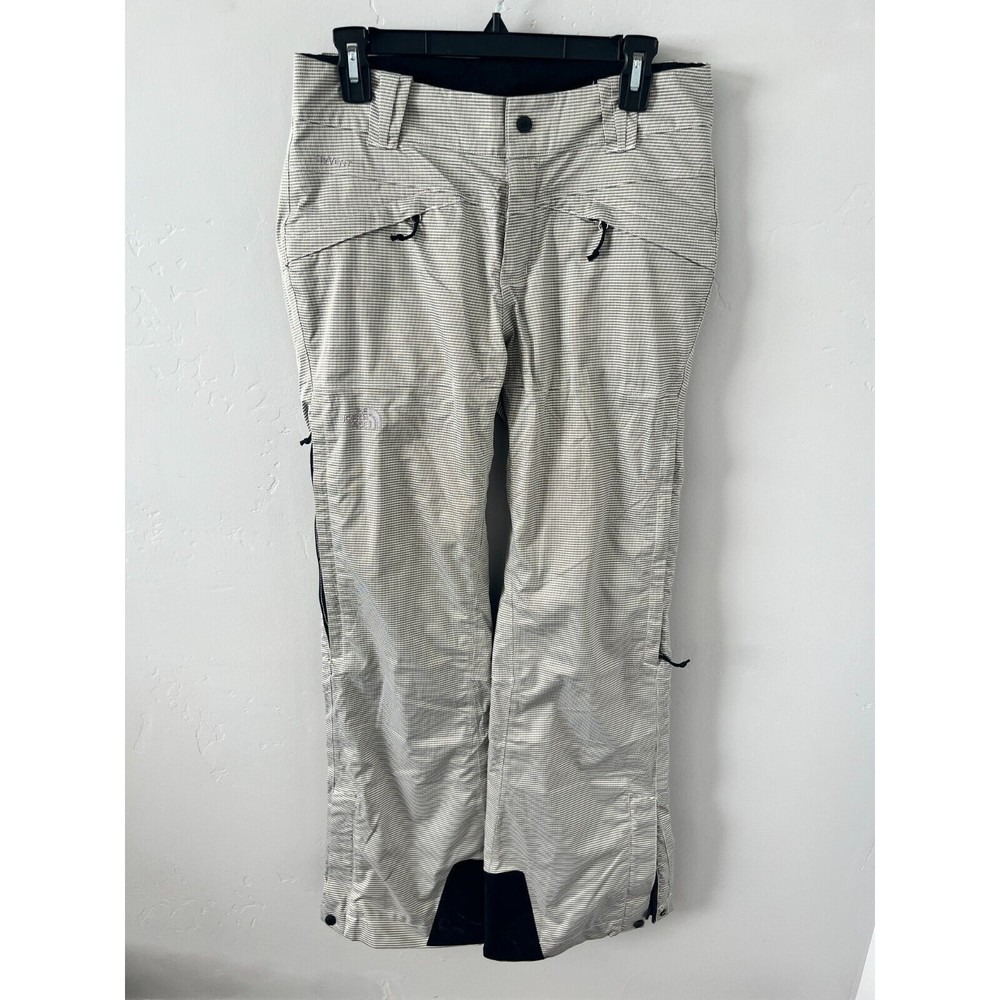 The North Face Snow Pants Women Size 4 White HyVent Insulated Ski Snowboard Pant
